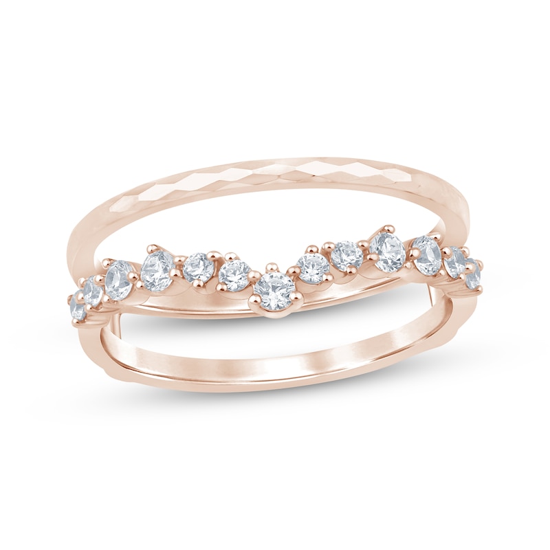 Main Image 1 of Now + Forever Diamond Chevron Enhancer Ring 1/3 ct tw 14K Rose Gold