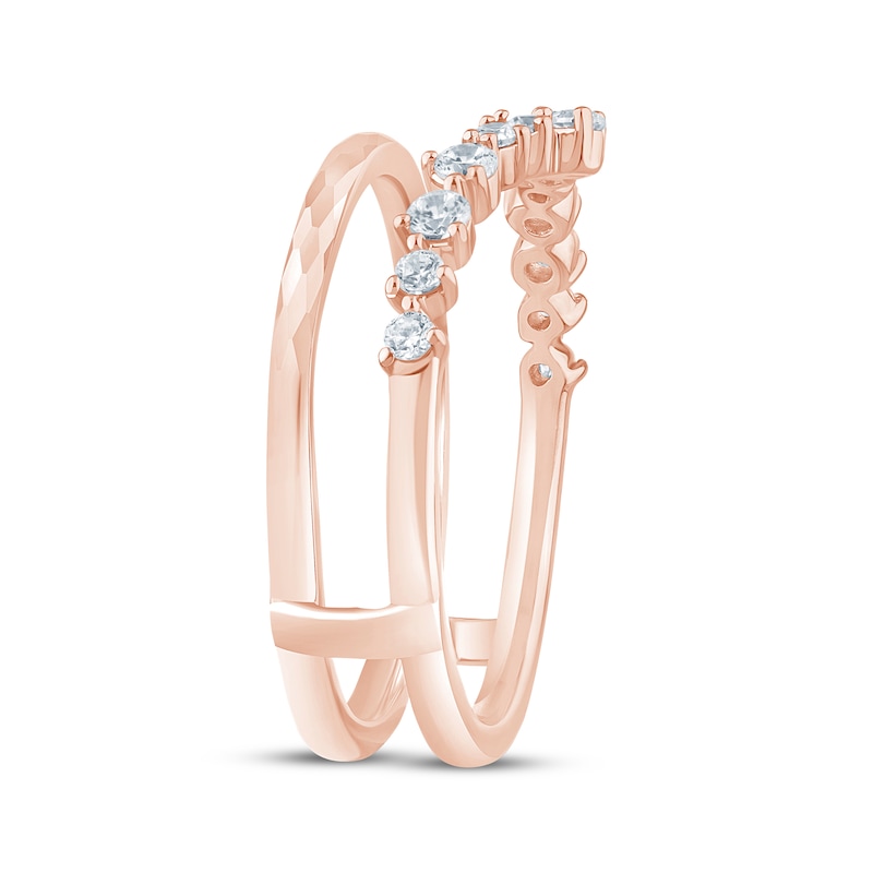 Main Image 2 of Now + Forever Diamond Chevron Enhancer Ring 1/3 ct tw 14K Rose Gold