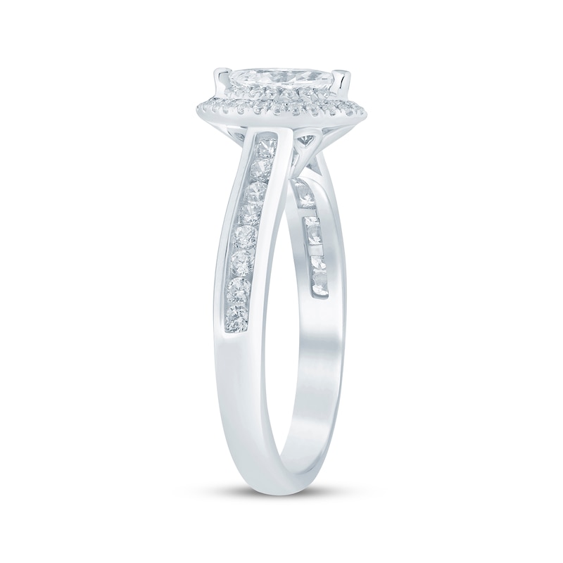 Main Image 2 of Now + Forever Marquise-Cut Diamond Double Halo Engagement Ring 5/8 ct tw 14K White Gold