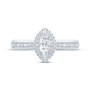 Thumbnail Image 3 of Now + Forever Marquise-Cut Diamond Double Halo Engagement Ring 5/8 ct tw 14K White Gold