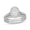 Thumbnail Image 1 of Neil Lane Oval-Cut Diamond Halo Bridal Set 2-1/5 ct tw 14K White Gold