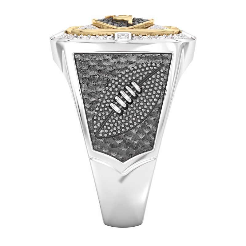 Main Image 4 of True Fans New York Jets Championship Ring Sterling Silver & 10K Yellow Gold Ring