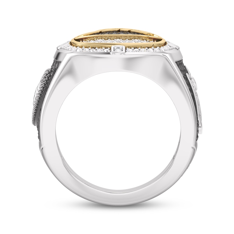 Main Image 5 of True Fans New York Jets Championship Ring Sterling Silver & 10K Yellow Gold Ring