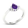 Thumbnail Image 4 of Amethyst & Diamond Ring 1/20 ct tw 10K White Gold