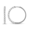 Thumbnail Image 3 of Lab-Grown Diamond Hoop Earrings 5/8 ct tw Sterling Silver
