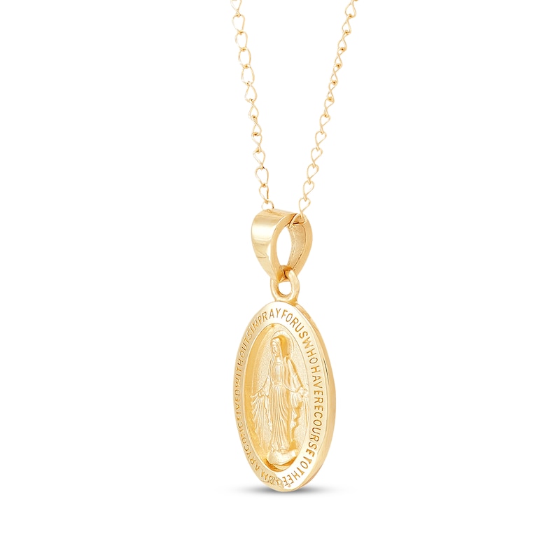 Main Image 2 of Children's Virgin Mary Medal Necklace 14K Yellow Gold 13"