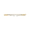 Thumbnail Image 1 of Diamond Five-Stone Bangle Bracelet 1/6 ct tw 10K Yellow Gold 7&quot;