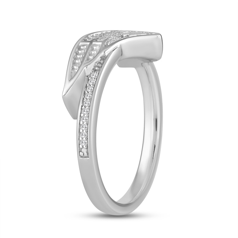 Main Image 5 of True Fans New England Patriots 1/15 ct tw Diamond Ring Sterling Silver