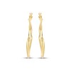 Thumbnail Image 2 of Twist Hoop Earrings 10K Yellow Gold 36mm