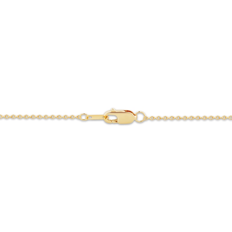 Main Image 4 of Heart-Shaped Onyx & Diamond Accent Necklace 10K Yellow Gold 18"