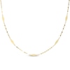 Thumbnail Image 1 of 3.2mm Mirror Chain Station Necklace Solid 10K Yellow Gold 18"