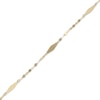 Thumbnail Image 2 of 3.2mm Mirror Chain Station Necklace Solid 10K Yellow Gold 18"