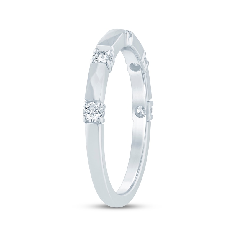 Main Image 2 of Now + Forever Diamond Station Anniversary Ring 1/4 ct tw 10K White Gold