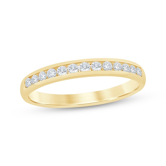 Now + Forever Diamond Channel-Set Anniversary Ring 1/4 ct tw 14K Yellow Gold