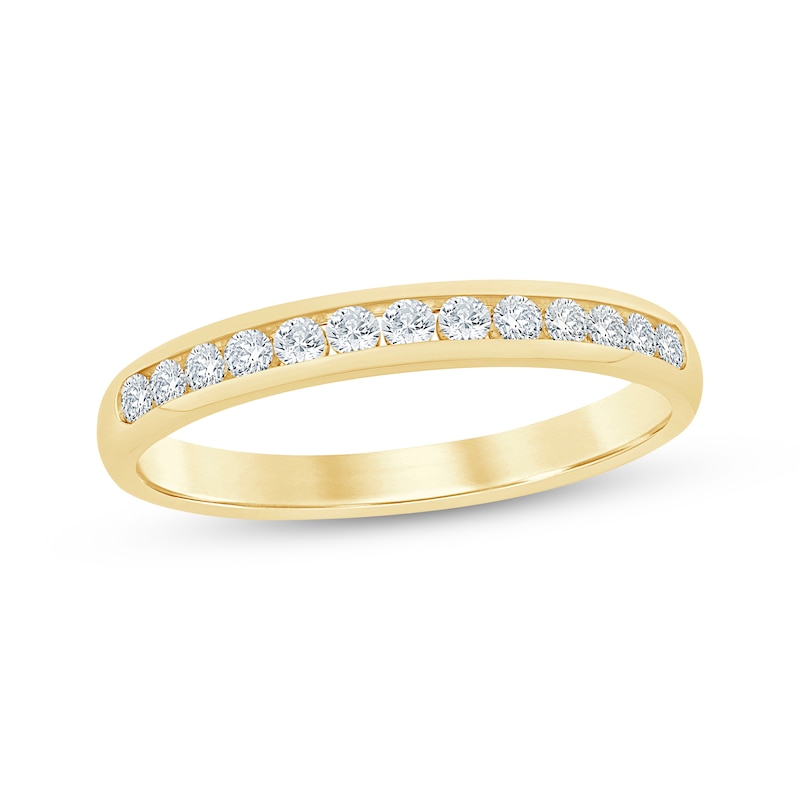 Main Image 1 of Now + Forever Diamond Channel-Set Anniversary Ring 1/4 ct tw 14K Yellow Gold