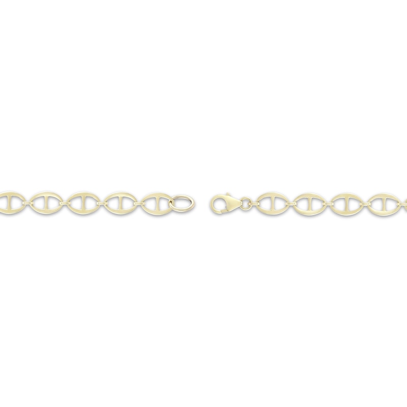 Main Image 2 of Cultured Pearl & Mariner Chain Bracelet 10K Yellow Gold 7.25"