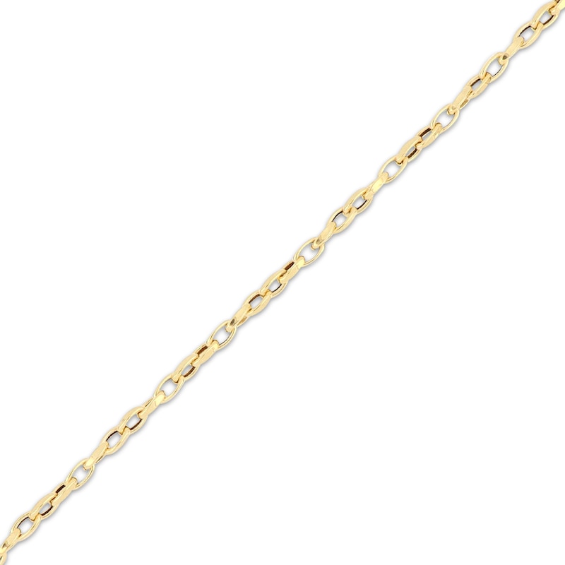 Main Image 2 of 4mm Oval Link Chain Bracelet Hollow 10K Yellow Gold 7.5"