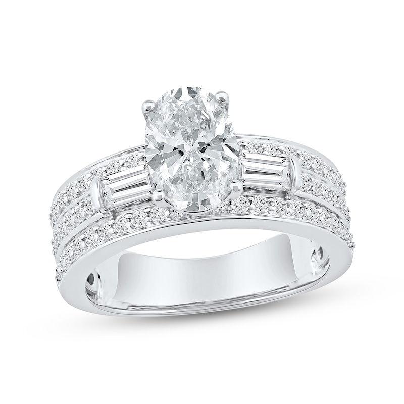 Main Image 1 of Now + Forever Lab-Grown Diamonds Oval-Cut Engagement Ring 2-1/4 ct tw 14K White Gold