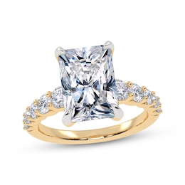 Now + Forever Lab-Grown Diamonds Radiant-Cut Engagement Ring 3-3/4 ct tw 14K Yellow Gold