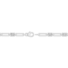 Thumbnail Image 3 of Oval-Cut White Lab-Created Sapphire Paperclip Chain Bracelet Sterling Silver 7.25"