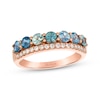 Thumbnail Image 1 of Le Vian Montana Sapphire Ombré Ring 1/5 ct tw Diamonds 14K Strawberry Gold