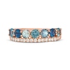 Thumbnail Image 4 of Le Vian Montana Sapphire Ombré Ring 1/5 ct tw Diamonds 14K Strawberry Gold