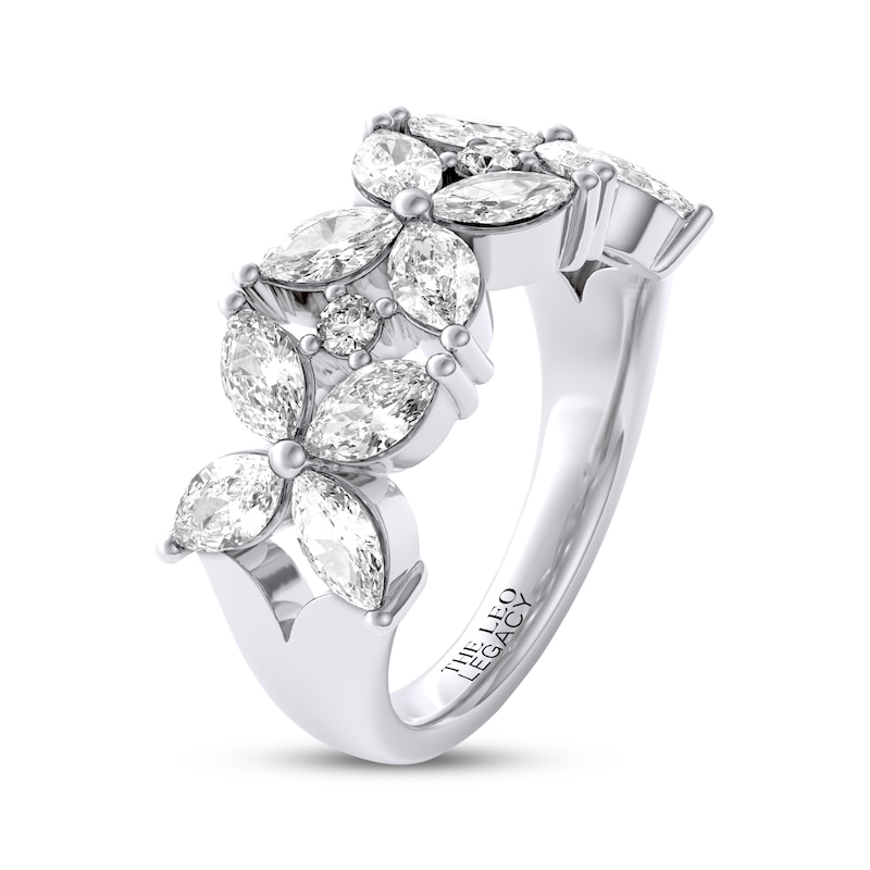 Main Image 2 of THE LEO Legacy Lab-Grown Diamond Marquise-Cut Flower Fashion Ring 2-1/2 ct tw 14K White Gold