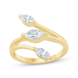 KAY Lab-Grown Diamonds Marquise-Cut Bypass Wrap Ring 3/4 ct tw 10K Yellow Gold