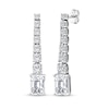 Thumbnail Image 1 of KAY Lab-Grown Diamonds Round & Emerald-Cut Graduated Drop Earrings 3 ct tw 10K White Gold