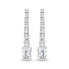 Thumbnail Image 2 of KAY Lab-Grown Diamonds Round & Emerald-Cut Graduated Drop Earrings 3 ct tw 10K White Gold