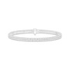 Thumbnail Image 1 of KAY Lab-Grown Diamonds Two-Row Line Bracelet 6 ct tw 10K White Gold 7"
