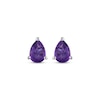 Thumbnail Image 2 of Pear-Shaped Amethyst Solitaire Stud Earrings Sterling Silver