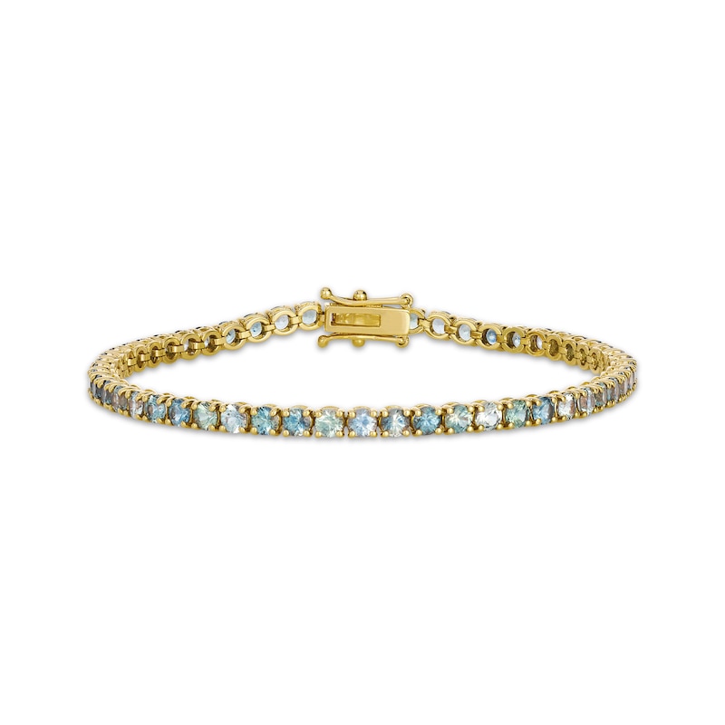 Main Image 1 of Le Vian Natural Montana Sapphire Ombré Line Bracelet 14K Honey Gold 7"