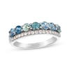 Thumbnail Image 1 of Le Vian Montana Sapphire Ombré Ring 1/5 ct tw Diamonds 14K Vanilla Gold