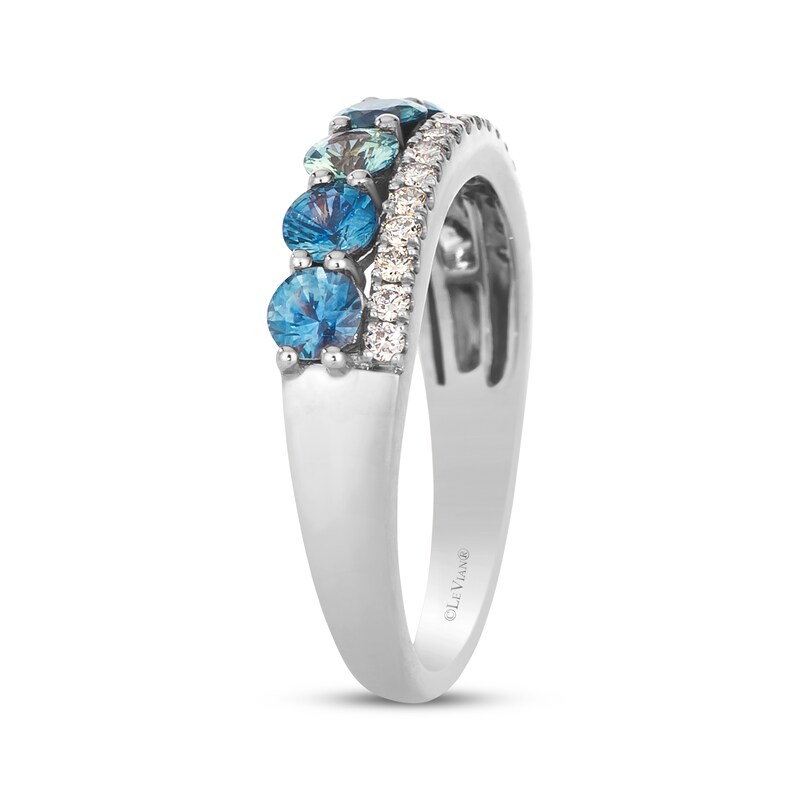 Main Image 2 of Le Vian Montana Sapphire Ombré Ring 1/5 ct tw Diamonds 14K Vanilla Gold