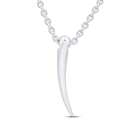 Horn Necklace Sterling Silver 22"