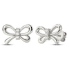 Thumbnail Image 1 of Diamond Bow Stud Earrings 1/10 ct tw Sterling Silver