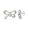 Thumbnail Image 3 of Diamond Bow Stud Earrings 1/10 ct tw Sterling Silver