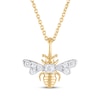Thumbnail Image 1 of STUDIO BY KAY Lab-Grown Diamond Bee Necklace 1/6 ct tw 24K Yellow Gold Vermeil Sterling Silver 18"