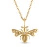 Thumbnail Image 3 of STUDIO BY KAY Lab-Grown Diamond Bee Necklace 1/6 ct tw 24K Yellow Gold Vermeil Sterling Silver 18"