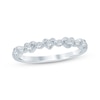 Thumbnail Image 1 of Now + Forever Diamond Milgrain Hearts Anniversary Ring 1/8 ct tw 10K White Gold