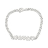 Thumbnail Image 1 of KAY Lab-Grown Diamonds Mirrored Hearts Curb Chain Bracelet 1/4 ct tw Sterling Silver 7.5"