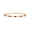 Thumbnail Image 1 of Le Vian Vault Oval-Cut Ruby Bangle Bracelet 1/4 ct tw Diamonds 14K Honey Gold