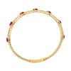 Thumbnail Image 2 of Le Vian Vault Oval-Cut Ruby Bangle Bracelet 1/4 ct tw Diamonds 14K Honey Gold