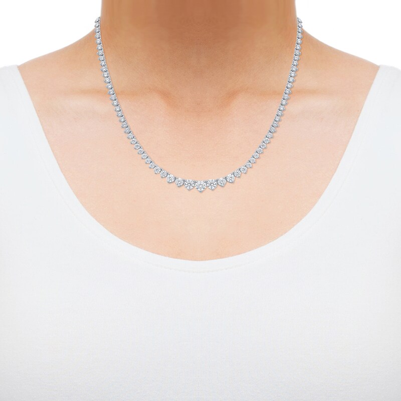Main Image 4 of KAY Lab-Grown Diamonds Riviera Necklace 5 ct tw 10K White Gold 16"