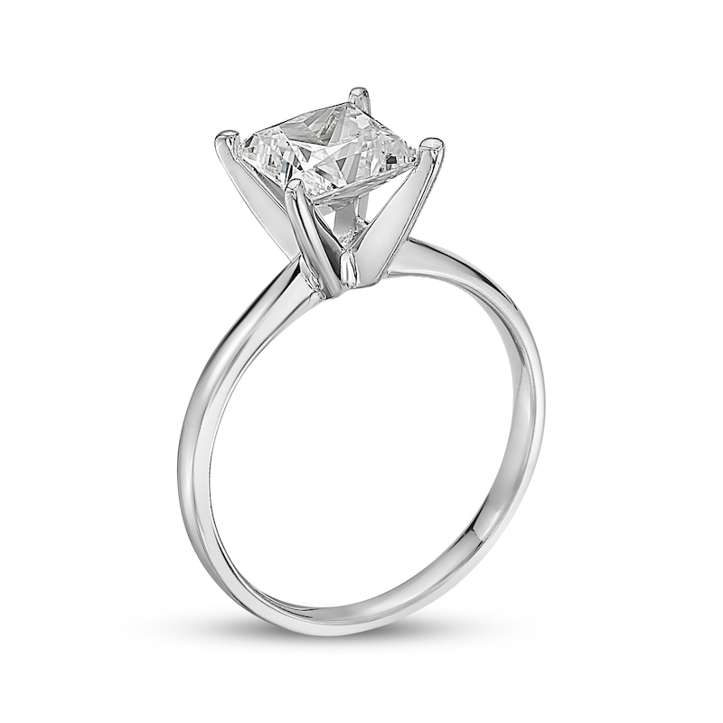 Main Image 2 of Now + Forever Diamond Solitaire Ring 1 carat Princess-cut 14K White Gold (I/I2)