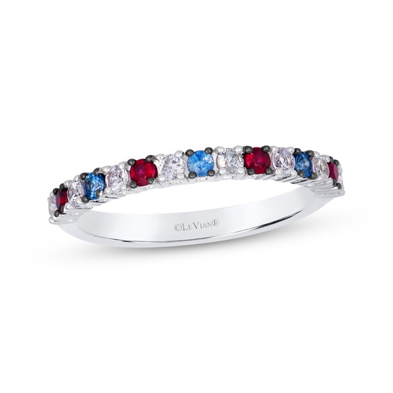 Le Vian Ruby, Blue Sapphire & White Sapphire Ring 14K Vanilla Gold