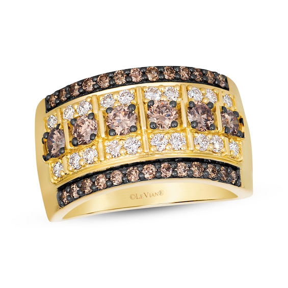 Le Vian Diamond Barrel Ring 1-3/8 ct tw 14K Honey Gold
