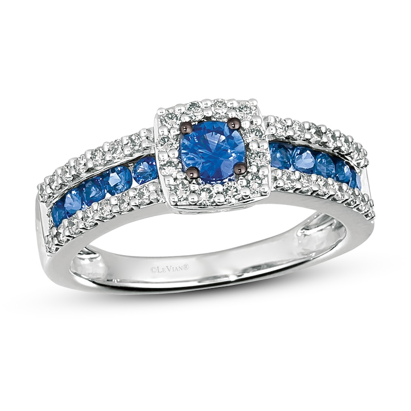 Main Image 1 of Le Vian Sapphire Ring 3/8 ct tw Diamonds 14K Vanilla Gold