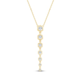 KAY Lab-Grown Diamonds Honeycomb Necklace 1/2 ct tw 10K Yellow Gold 18"